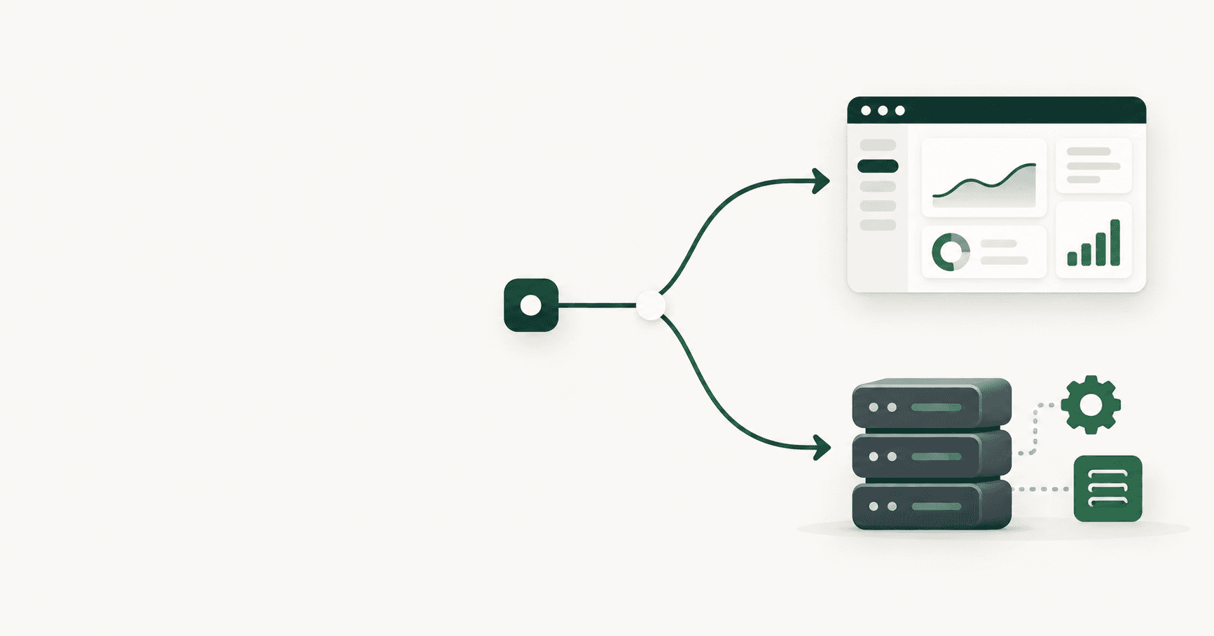 Choosing between a dashboard front end and a back end server for a SaaS MVP