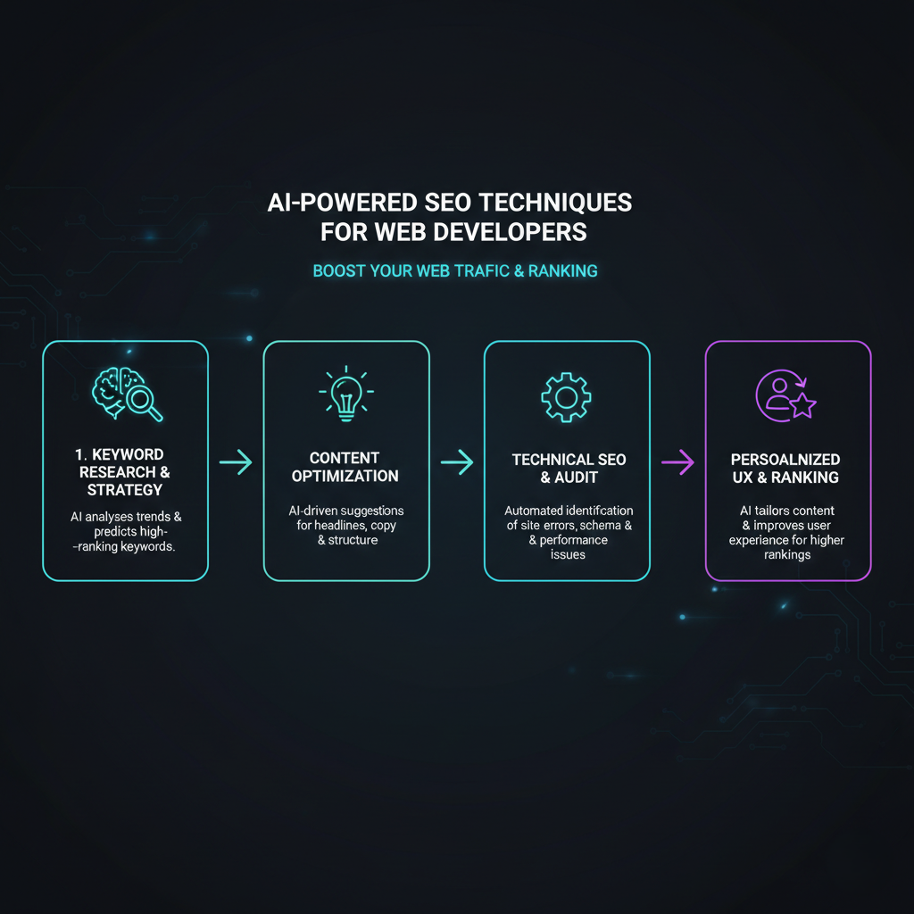 SEO best practices for developers technical SEO checklist including Core Web Vitals and AI integration